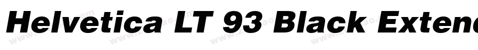 Helvetica LT 93 Black Extended Oblique字体转换